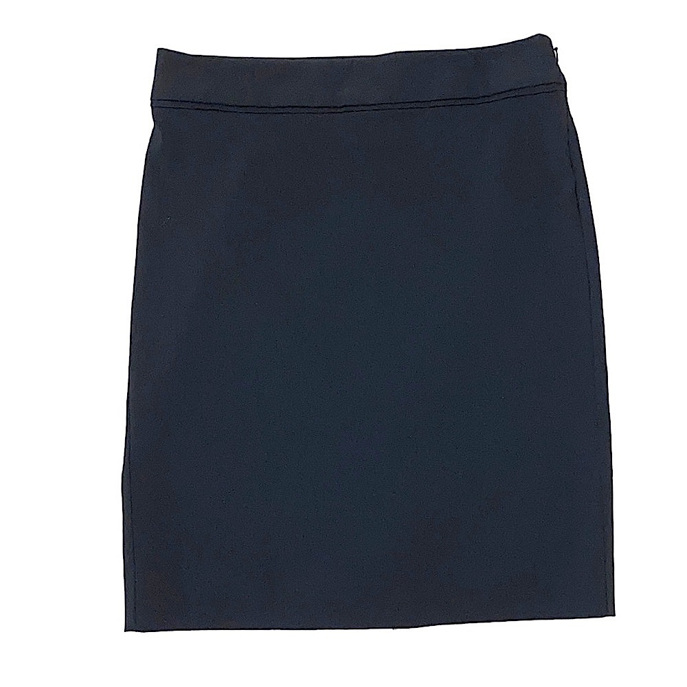 Classic Black Pencil Skirt Ponte Knit Size 6 Satinato